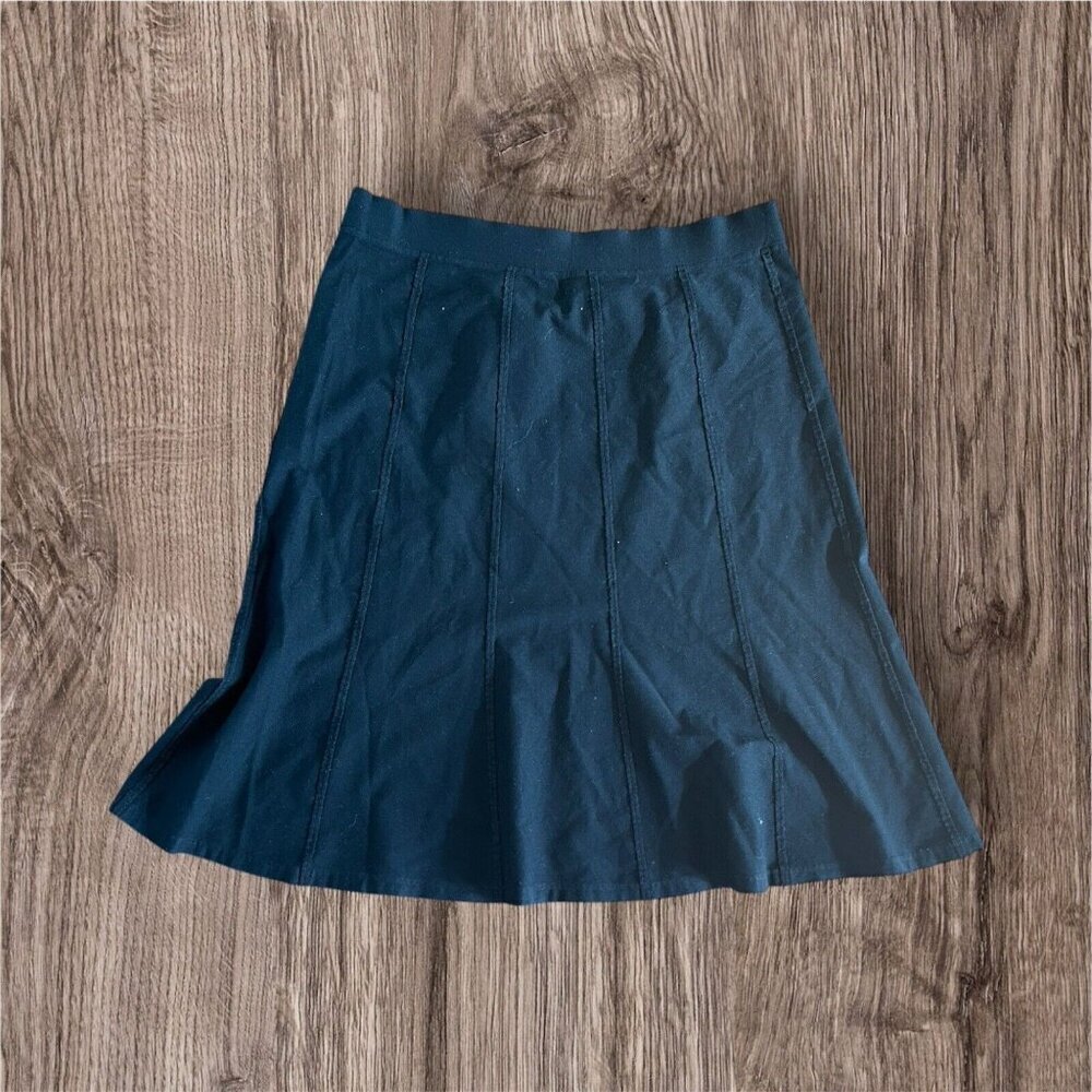 Eileen Fisher Women's Skirt Size S Black Stretch Knit Short Pull-On Career Witch
